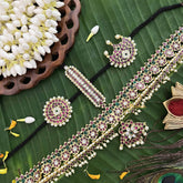 Vriksham Precious Gold Polish Kemp Mang Tikka & Chandran & Suryan-Red Green & White-Pearl-G20493